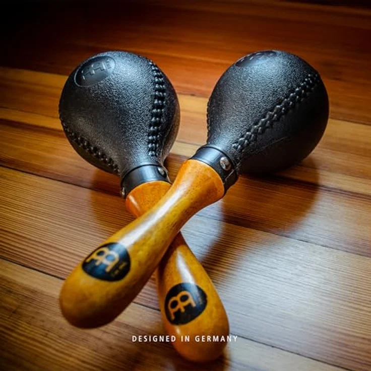 Meinl PM2BK Maracas, Percussion Instrument im Paar, Schwarz mit grober Körnung – Bild 6