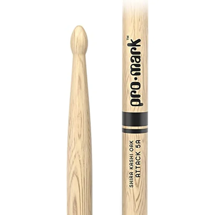 Pro Mark 5A Classic Attack Oak, 4er Bonus Pack Drumsticks mit ovaler Spitze, 40,64 cm Länge, 1,4 cm Durchmesser, Forward Balance – Bild 5