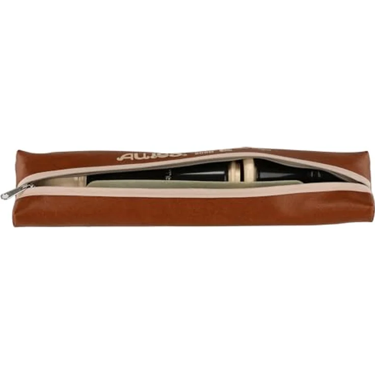 Aulos 209B Robin, Alto Recorder mit barocker Griffweise, Doppelloch und gebogenem Windkanal, dunkelbraun, inkl. Tasche und abnehmbarer Daumenstütze – Bild 6
