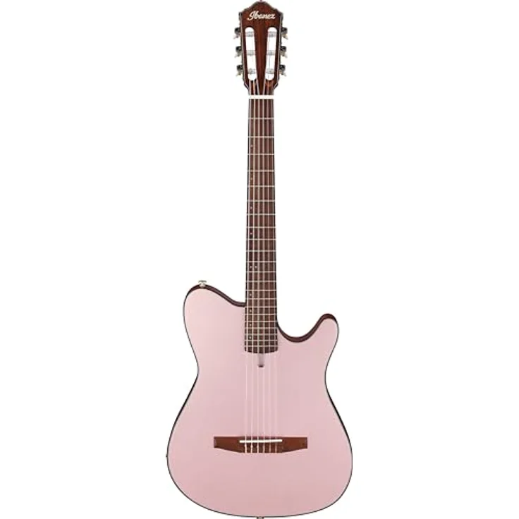 Ibanez FRH10N-RGF, Konzertgitarre mit Solid Sitka Fichte Decke, Sapele Boden und Zargen, Rose Gold Metallic Flat, Satin Polyurethane