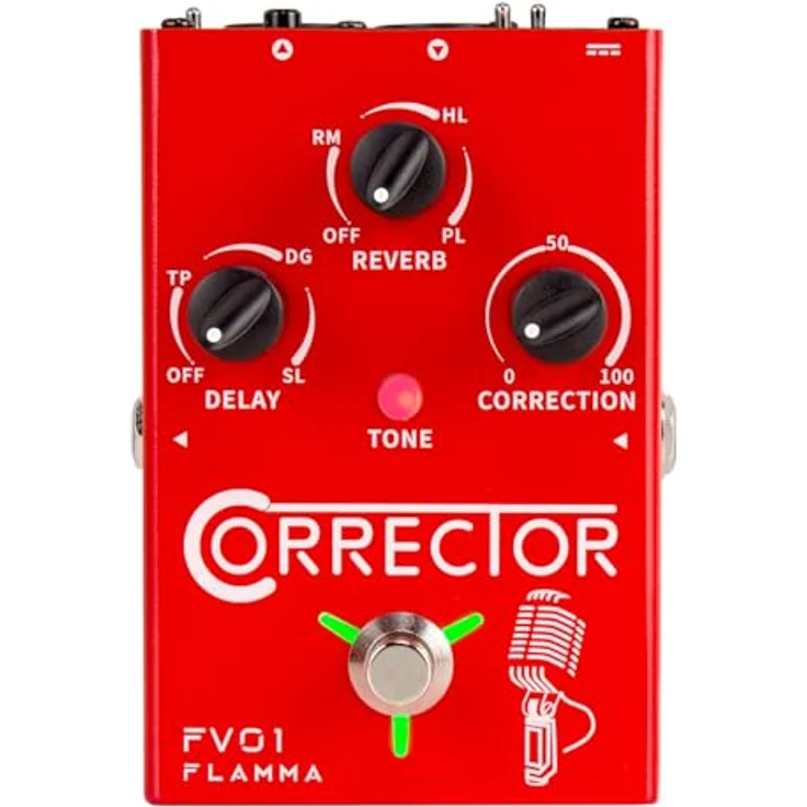 Flamma FV01 Vocal & Guitar FX, Gesangs- und Gitarren-Effektprozessor mit 48-V-Phantomspeisung, Delay und Reverb – Bild 1