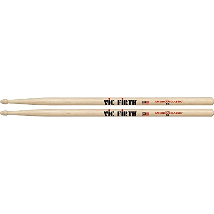 Vic Firth American Classic® Drumsticks 5B, Hergestellt aus hochwertigem American Hickory mit tropfenförmiger Holzspitze, erhöhten Durchmesser für mehr Haltbarkeit – Bild 4