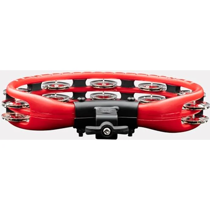 Meinl TMT2R Drummer Tambourine, montierbare Version mit ABS-Kunststoff Rahmen und 14 Paar Stahlschellen, rot – Bild 9