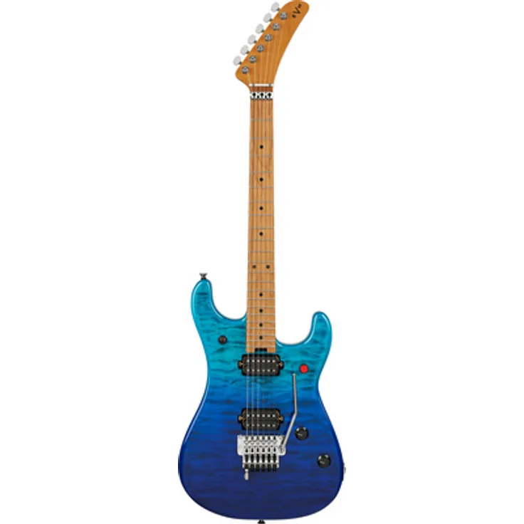 Evh 5150 DX Baked Maple PCDR, ST-Style E-Gitarre mit Wölkchenahorn-Decke, Quartersawn geröstetem Ahorn-Hals, Floyd Rose Tremolo und Pacific Drift Finish
