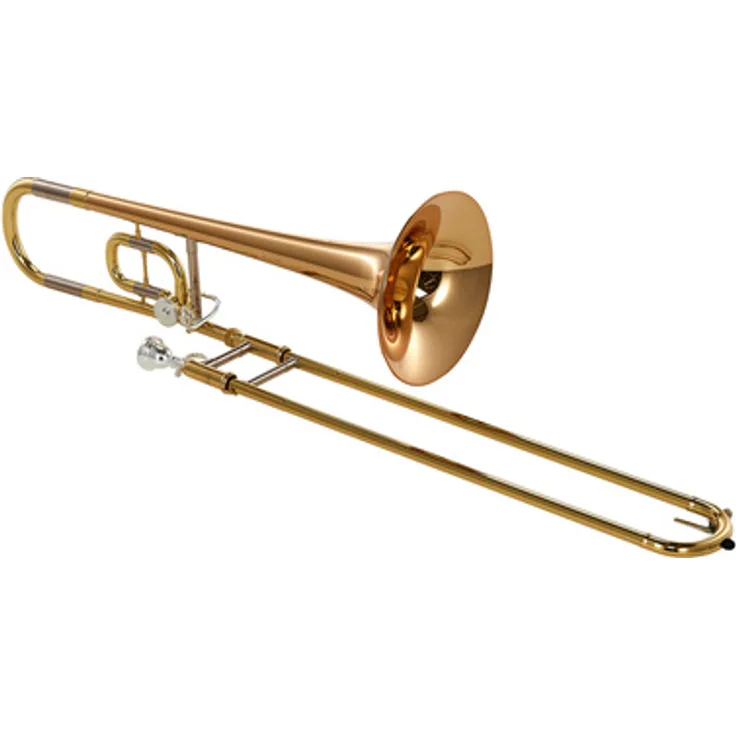 Yamaha YSL-350 C Trombone, Compact-Posaune in Bb mit Bb/C Ventil, Goldmessing-Schallstück und Koffer inkl. 48 Mundstück