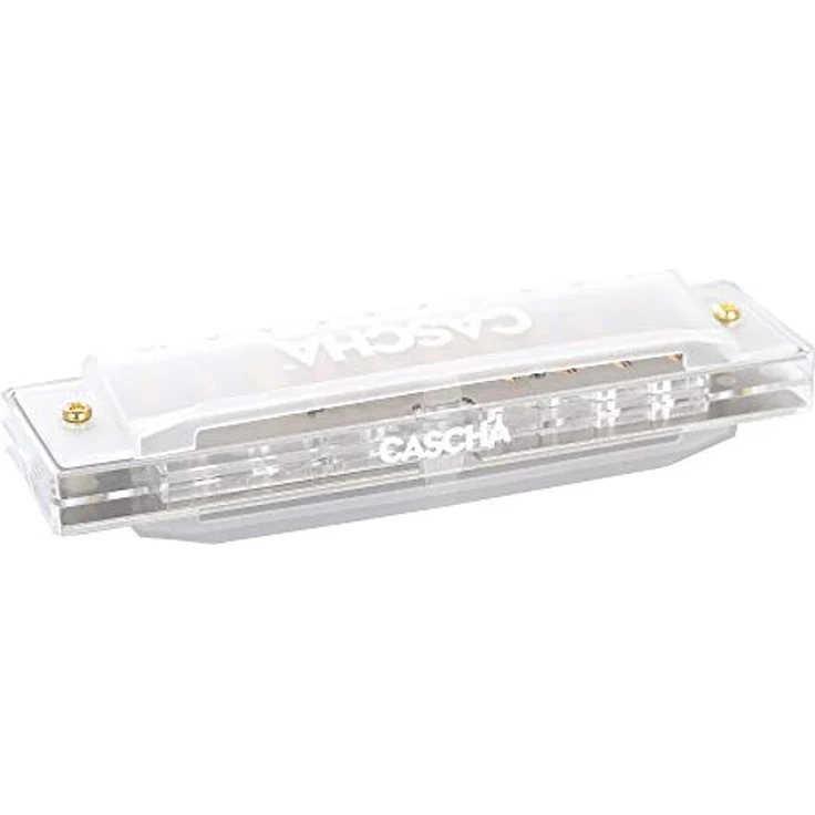 Cascha HH-2277 Fun Blues Harp, diatonische Mundharmonika in C-Dur mit 10 Kanzellen und transparentem Hardcase, transparent – Bild 3