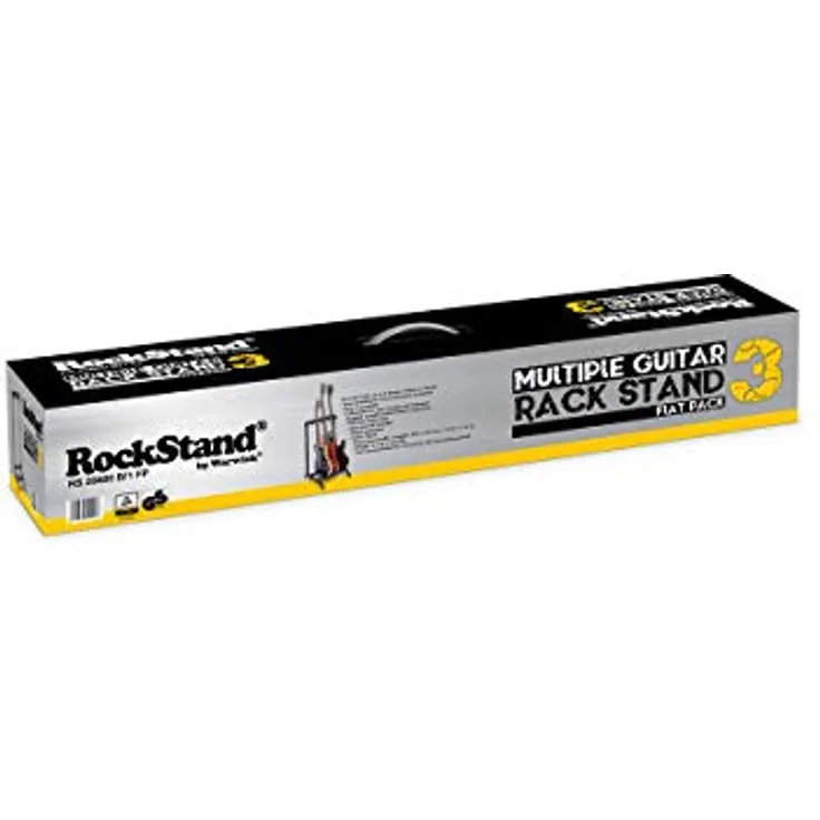 Rockstand RS20880, Gitarrenständer für 3 Instrumente, Maße ca. 48x73,5x42,5 cm, nicht für Nitrolack-Gitarren geeignet