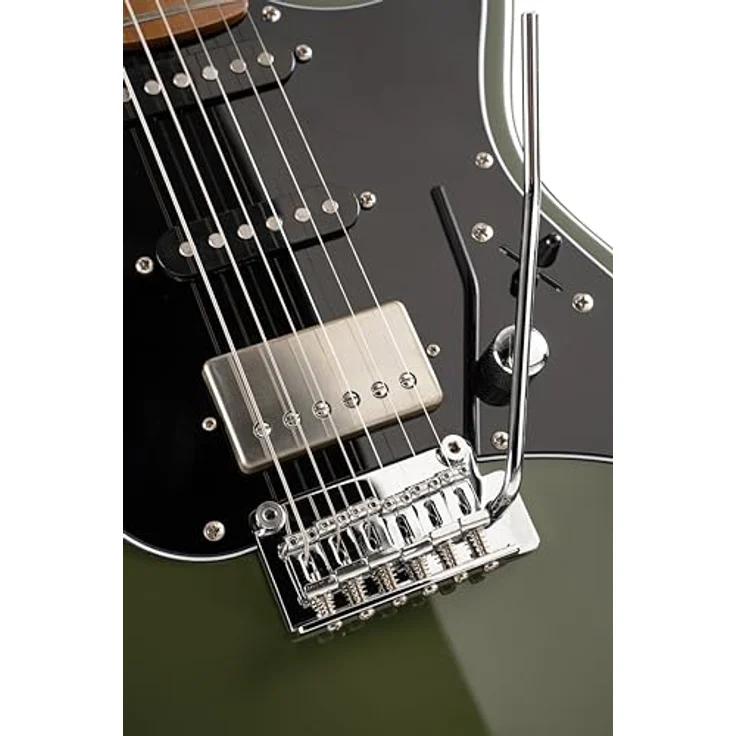 Cort G250 SE Olive Dark Green, ST-Style E-Gitarre mit Linden Korpus, geröstetem Ahorn Hals und VTS63 & VTH59 SSH Pickups – Bild 2