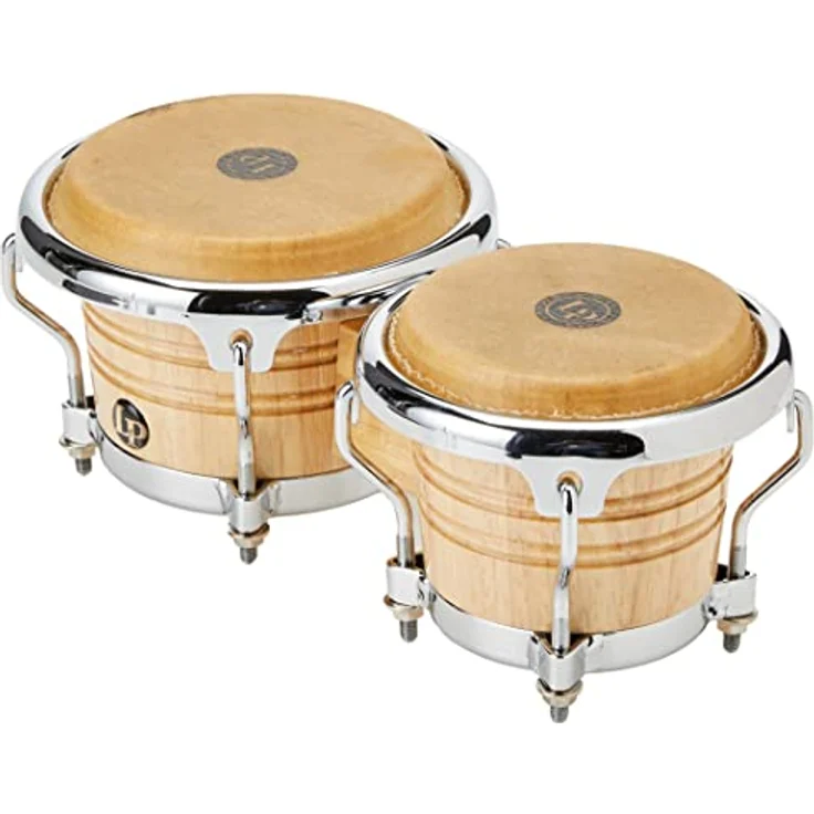 LP M199-AW Mini Bongos, Bongo Set aus Siam Oak Holz mit Comfort Curved II Rims, 3 1/2" und 4 1/8" Fellgröße, Höhe 4" – Bild 2