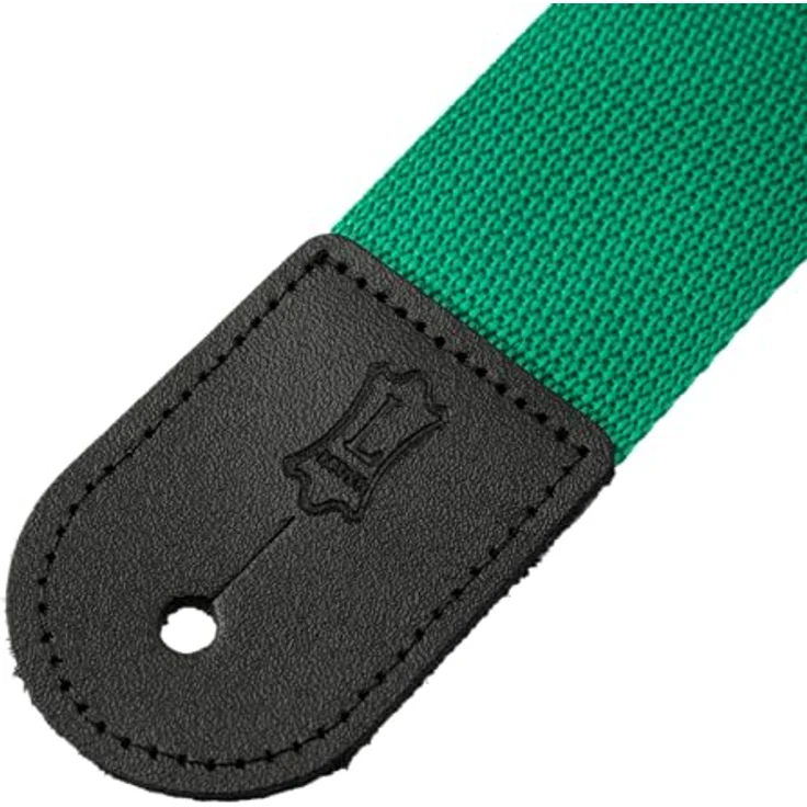 Levys Poly Strap 2" GRN, Gitarrengurt aus Polypropylen mit Lederendstück, verstellbar von 89 cm bis 157 cm, Grün – Bild 8