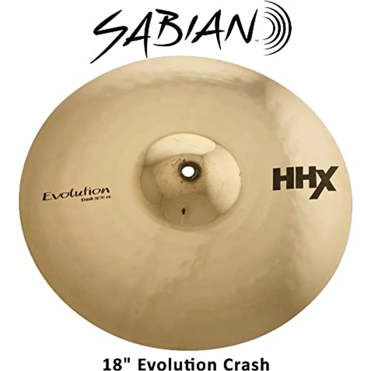 Sabian 18" HHX Evolution Crash, Brillant Becken mit warmer, explosiver Ansprache und Sabian Tone Projection – Bild 2