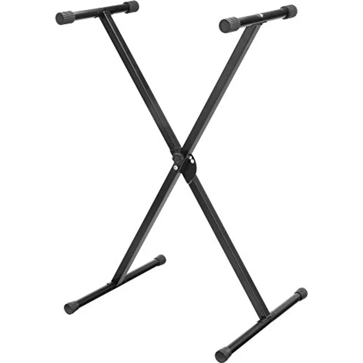 McGrey KS-100 X-Keyboardständer, höhenverstellbar (5 Stufen), klappbar, stabil, schwarz