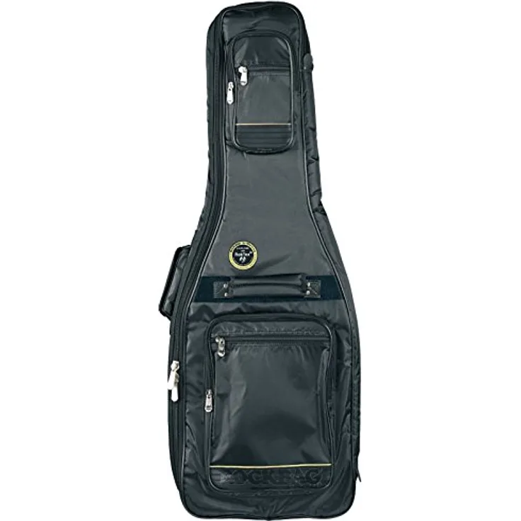 Rockbag RB-20612B Plus Double Gig Bag für 2 E-Gitarren, wasserabweisendes Rok Tex®-Material, 30 mm Polsterung, Rucksackgurte mit Handy-Pocket, Innenmaße L1060mm x B380mm x H60mm
