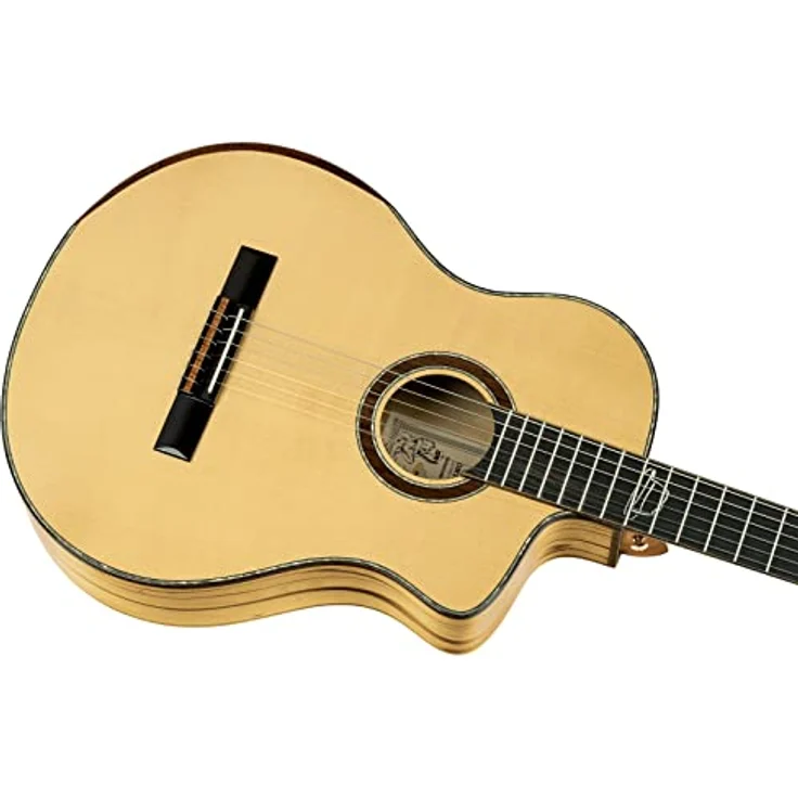 Ortega BYWSM, Konzertgitarre mit Tonabnehmer und Cutaway, Natur hochglanz, Billy Watman Signature, 4/4 Größe, Massiv Alaska-Sitka-Fichte – Bild 9