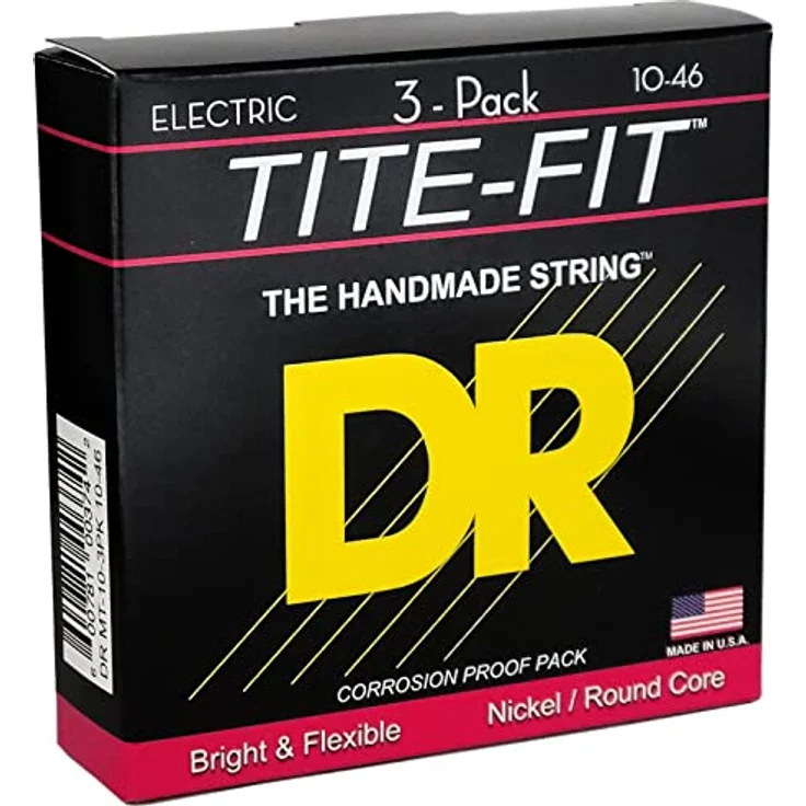 DR Strings Tite-Fit MT-10, E-Gitarrensaiten Satz im 3-Pack, Nickel plated steel, Stärken .010 .013 .017 .026w .036w .046w – Bild 2