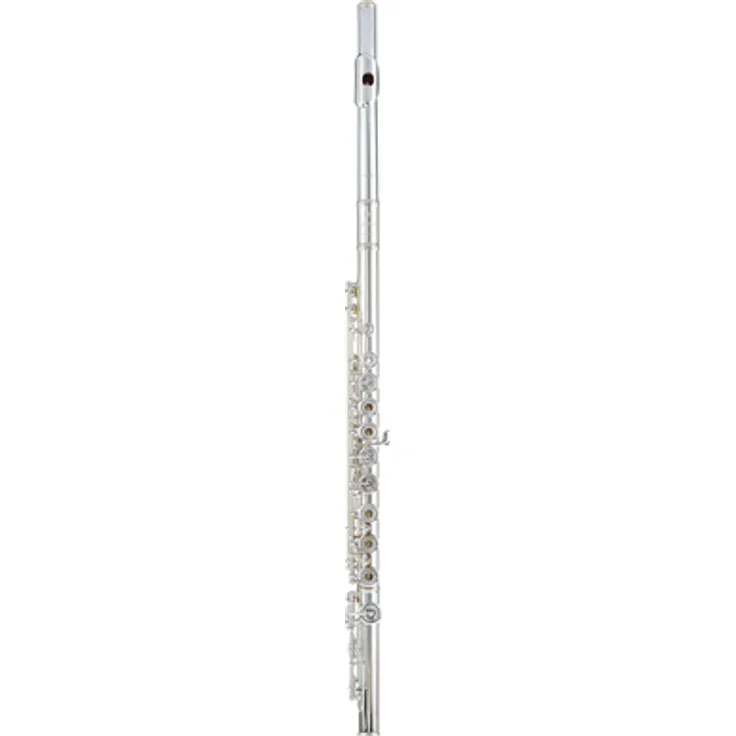 Azumi AZ-Z1 RI Querflöte, Neusilber versilbert mit Sterling Silber Mundlochplatte, C-Fuß, Ringklappen, inkl. Etui und Reinigungszubehör