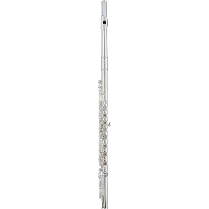 Azumi AZ-Z1 RI Querflöte, Neusilber versilbert mit Sterling Silber Mundlochplatte, C-Fuß, Ringklappen, inkl. Etui und Reinigungszubehör