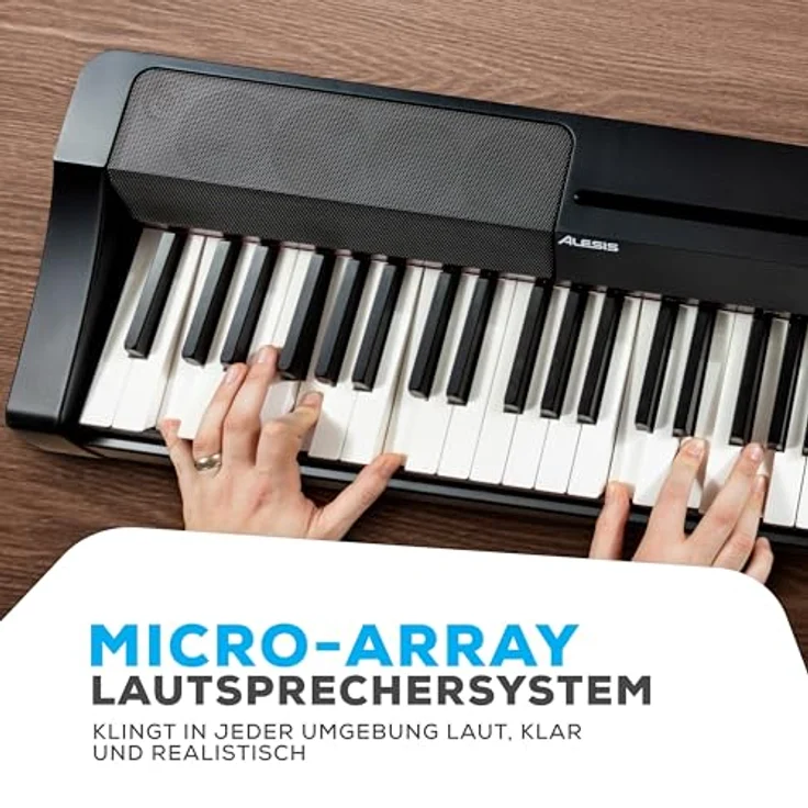 Alesis Recital Grand, E-Piano mit 88 gewichteten Hammermechanik-Tasten, 16 Sounds, Lautsprechern und Kopfhörerausgang, inkl. Klavier Lektionen-Abo – Bild 5