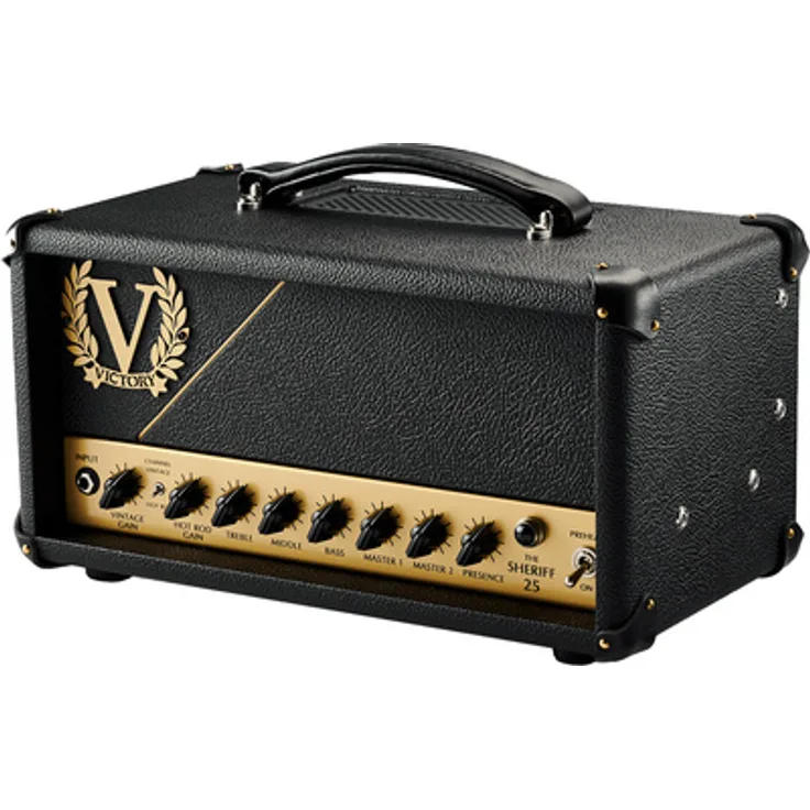 Victory Amplifiers Sheriff 25 Compact Head, Röhrenverstärker Topteil mit 25 Watt, zwei Kanälen für klassischen britischen Rocksound, handmade in UK