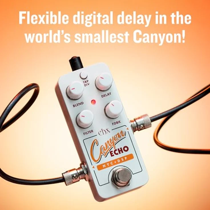 Electro Harmonix Pico Canyon Echo Digital Delay, Effektpedal für E-Gitarre mit Tap Tempo und wählbarem Tails-Bypass – Bild 6