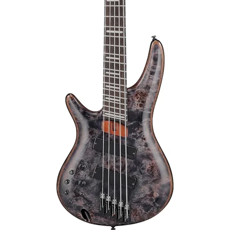 Ibanez SRMS805L-DTW, 5-saitiger Linkshänder-Elektrobass mit Okoume-Korpus und Bartolini Tonabnehmer, Deep Twilight – Bild 1
