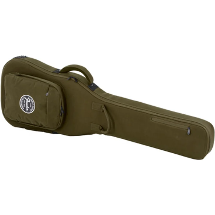 Fender Troubadour Bass Gigbag, gewachstes Polyestersegeltuch, 25mm Polsterung, Backpack Straps, Zubehörtasche, Olive