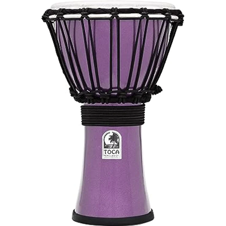 Toca 7" Color Sound Djembe TFCDJ-7MV, Violett, leichte Kunststoffpercussion für Kindergarten und Schulklassen – Bild 2