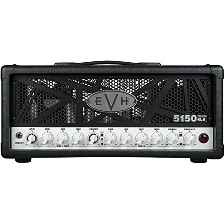 Evh 5150 III 50 W 6L6 Head BK, Gitarren-Topteil mit 3 Kanälen, Vollröhrenamp, Effektschleifen und MIDI-In, Schwarz