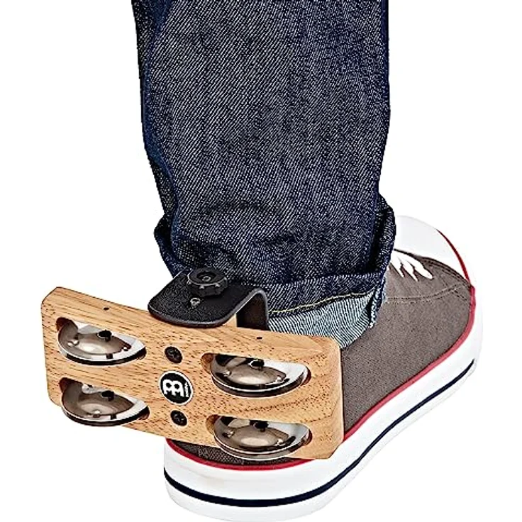 Meinl Professional Heel Tambourine, Gehäuse aus siamesischer Eiche, vier Stahlschellen, verstellbarer Abstand, klassischer heller Sound – Bild 2