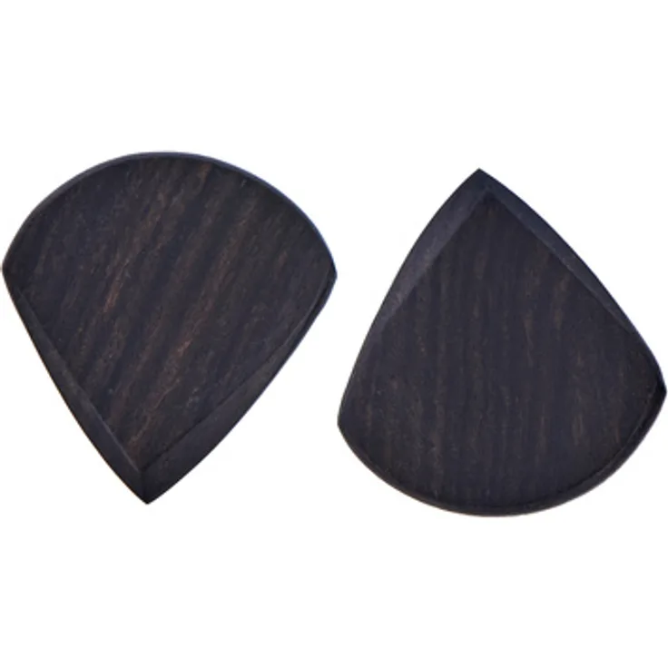 Harley Benton JazzCraft Ebony Pick Set, 2er Set Jazz-Plektren aus Ebenholz