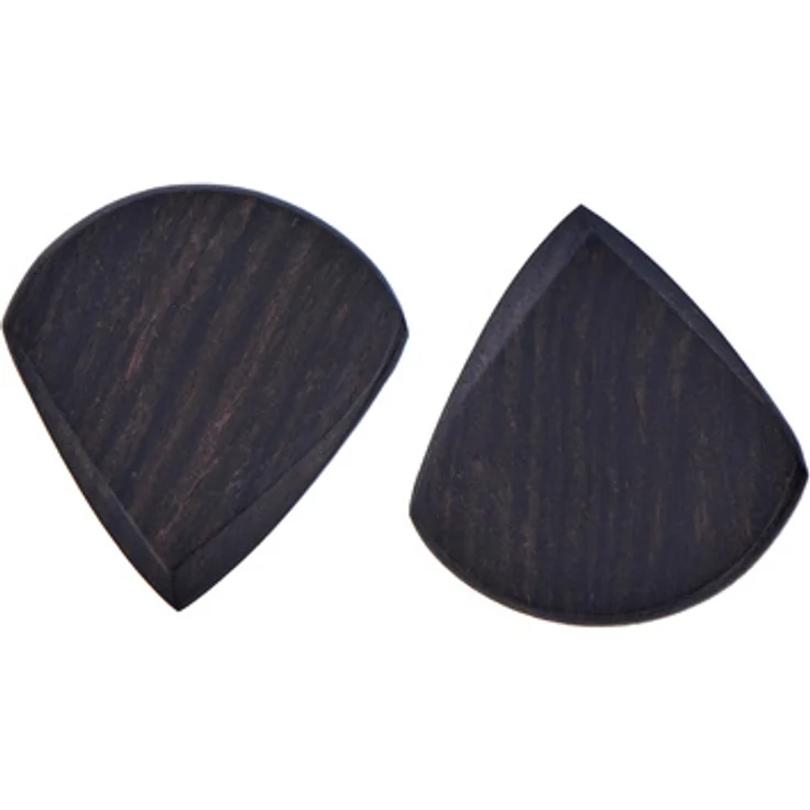 Harley Benton JazzCraft Ebony Pick Set, 2er Set Jazz-Plektren aus Ebenholz