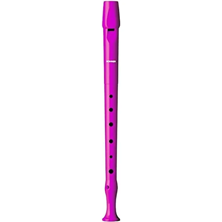 Hohner Blockflöte Melody Line, C-Sopran, einteilig aus Kunststoff, pink, inkl. Wischerstab – Bild 1