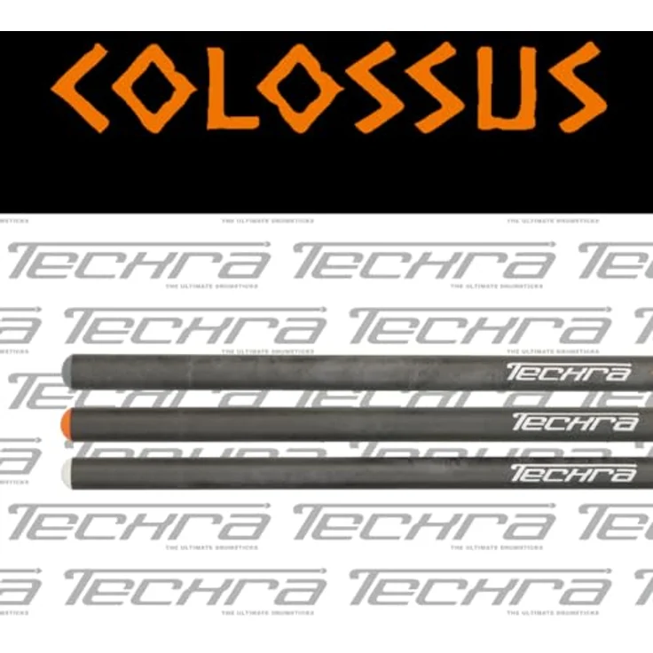 Techra Colossus 5B Carbon Sticks, extrem haltbare Drumsticks, 9-10 mal langlebiger als Holz, 20% leichter, Länge 409mm, Durchmesser 14,8mm, Gewicht 56g – Bild 3