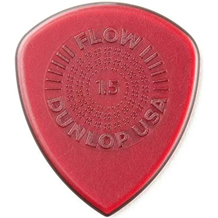 Dunlop Flow Standard Picks 1.50 mm, Plektren Refill Pack mit low-profile Grip, oxblood, 24 Stück – Bild 1