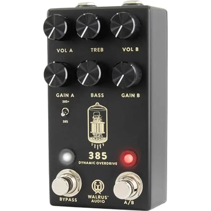 Walrus Audio 385 MKII, Overdrive Pedal in Schwarz, Dynamic Overdrive mit 2 Kanälen, aktiver Klangregelung und Gain-Boost – Bild 2