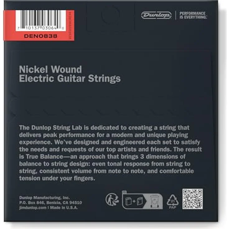 Dunlop DEN0838, E-Gitarrensaiten 8-38 Nickel, extra leicht und robust – Bild 2