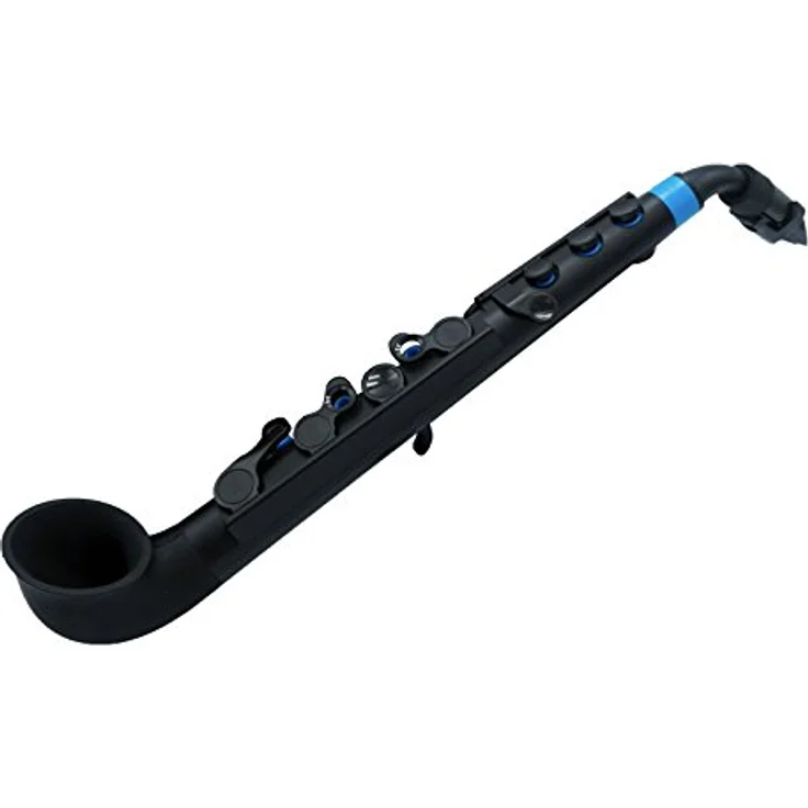 Nuvo jSAX 2.0, Saxophon in C mit ABS/Silikon-Konstruktion, schwarz-blau, für Anfänger und Kinder, inkl. Etui und Zubehör – Bild 1