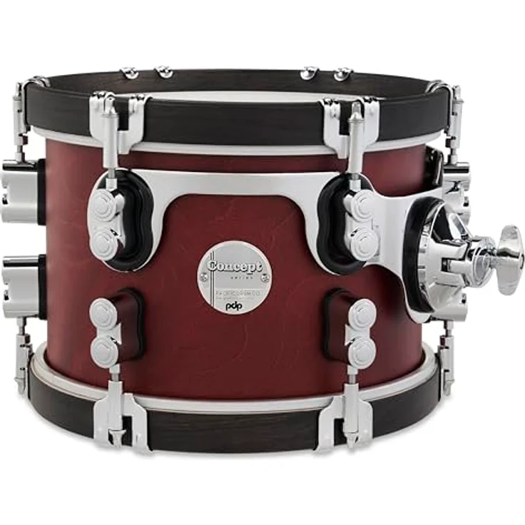 DW PDP 10"x07" CC Tom-Tom, Ox Blood mit Ebony Spannreifen und 100% Ahornholz – Bild 2