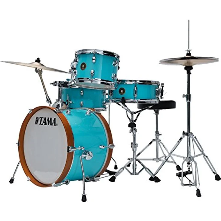 Tama Club Jam Vintage Kit LJK48S-AQB, Kompakter Kesselsatz mit Mersawa-/Pappelkessel, 18"x12" Bass Drum, Aqua Blue – Bild 5
