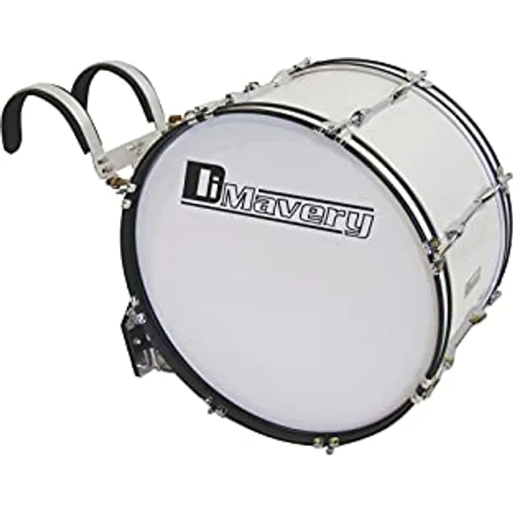 DIMAVERY MB-422, Marsch-Bass-Trommel 22x12, 6-lagiger Holzkessel mit Kunststoff-Finish, gepolsterte Tragevorrichtung im Aludesign
