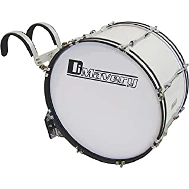 DIMAVERY MB-422, Marsch-Bass-Trommel 22x12, 6-lagiger Holzkessel mit Kunststoff-Finish, gepolsterte Tragevorrichtung im Aludesign
