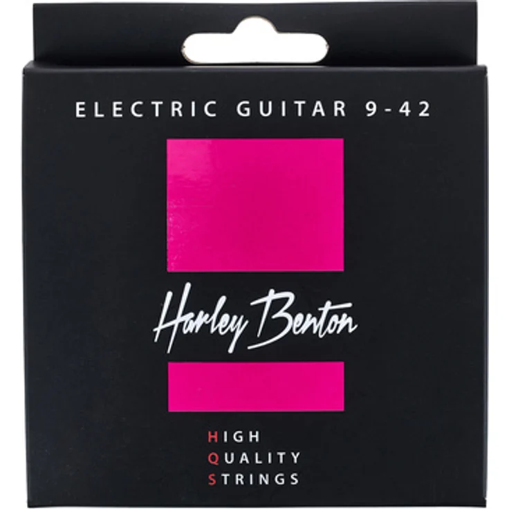 Harley Benton HQS EL 9-42, Hochwertige E-Gitarrensaiten, 009-042, vernickelter Stahldraht mit sechseckigem Kern