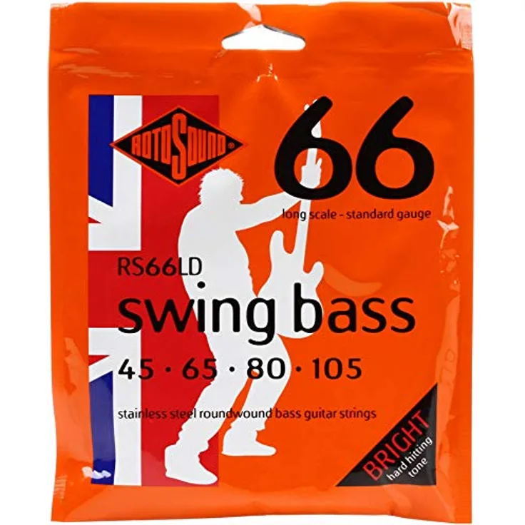 Rotosound Swing Bass 66 LD, Hochleistungs-Basssaiten aus Edelstahl mit runder Drahtwicklung