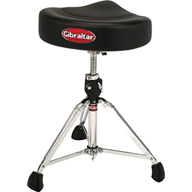 Gibraltar Schlagzeughocker 9000 Series Saddle Pro Series 2-Tone, Durchmesser 40cm, höhenverstellbar mit Drehspindel, Memory Lock und 'Super Foot' Gummifüßen – Bild 1