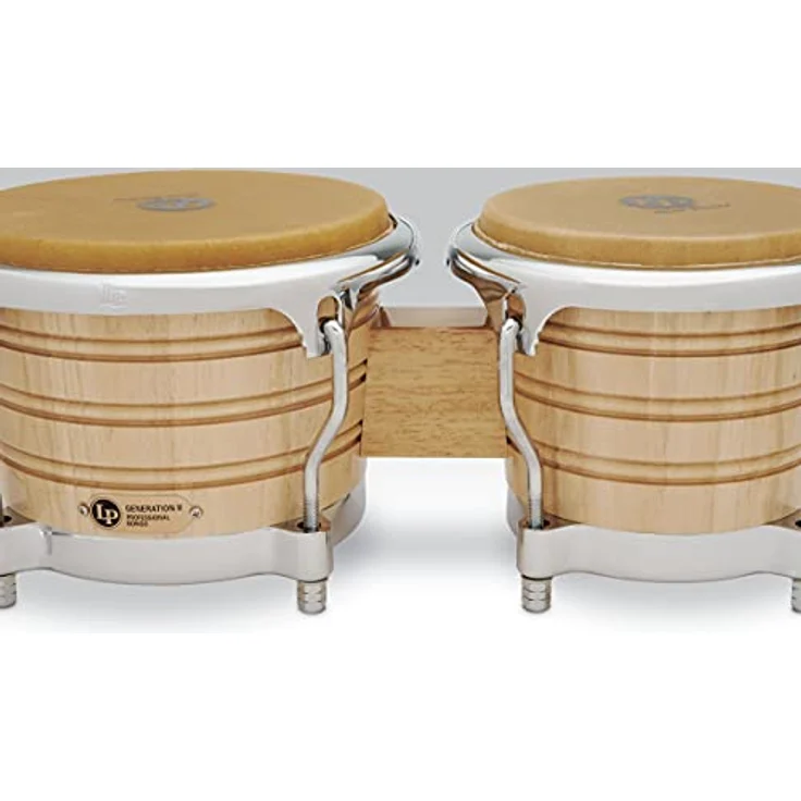 LP 201AX-2 Generation II Bongo Set, Siam Oak, Durchmesser 7 1/4 + 8 5/8 Zoll, Natur, Chrom Hardware – Bild 2