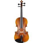 Stentor SR1865 Violine Messina 4/4, handgefertigte Violine mit massiver Fichtendecke und Ahornkorpus, Ebenholz-Griffbrett, Pirastro Besaitung, Schellack-Lackierung