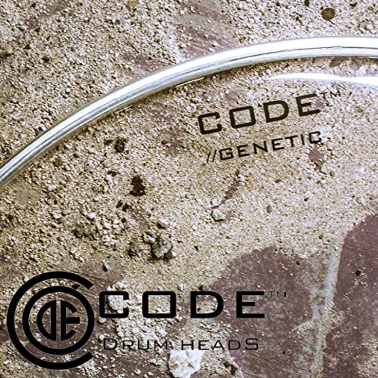 Code 13" Genetic 3 Snare Resonanzfell, einlagig (3 mils), transparent, Grip-Tight Hoops aus Aluminium mit Stahlkern – Bild 2