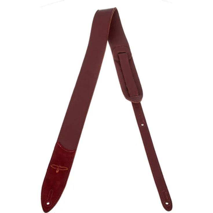 PRS ACC-3167 Premium Leather Strap, Gitarrengurt aus Leder mit Bird Inlays, 145 cm, burgunderrot