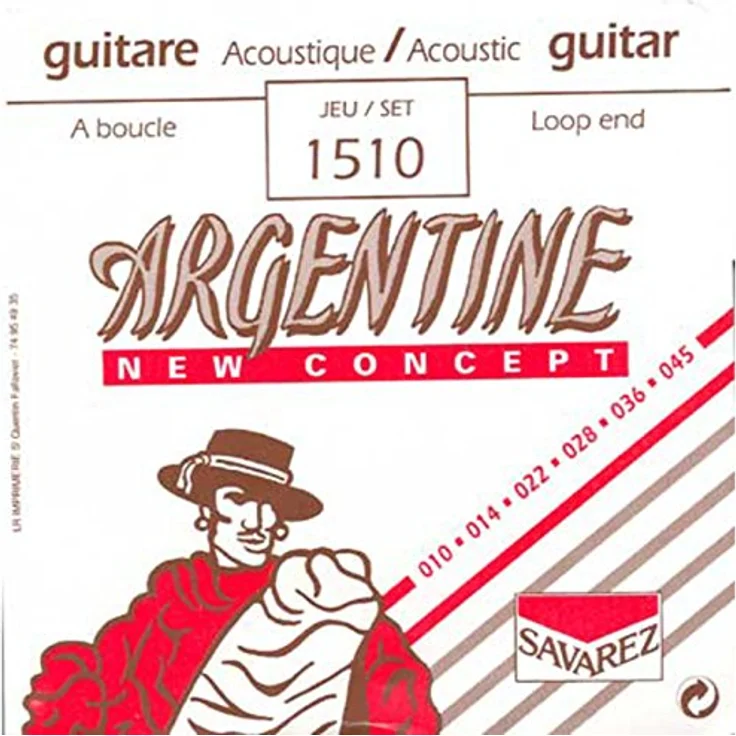 Savarez 1510 Loop End Argentine Guitar Strings 010/045, Extra Light für Gypsy Jazz, kraftvoller Klang und hohe Belastbarkeit – Bild 1
