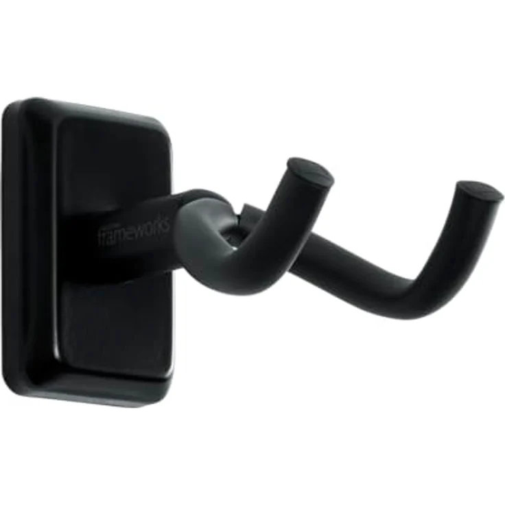 Gator Frameworks GFW-GTR-Hanger Black, Wandmontierte Instrumentenhalterung mit schwarzem Schaumstoffkissen für E-Gitarren, Akustikgitarren und Bässe – Bild 1